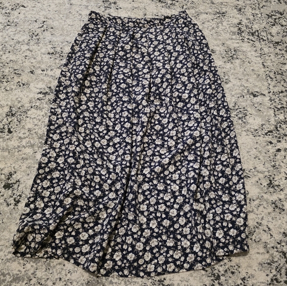 Worthington Dresses & Skirts - Vintage Worthington Pleated Maxi Skirt Floral Womens 14 Cottage Core Festival